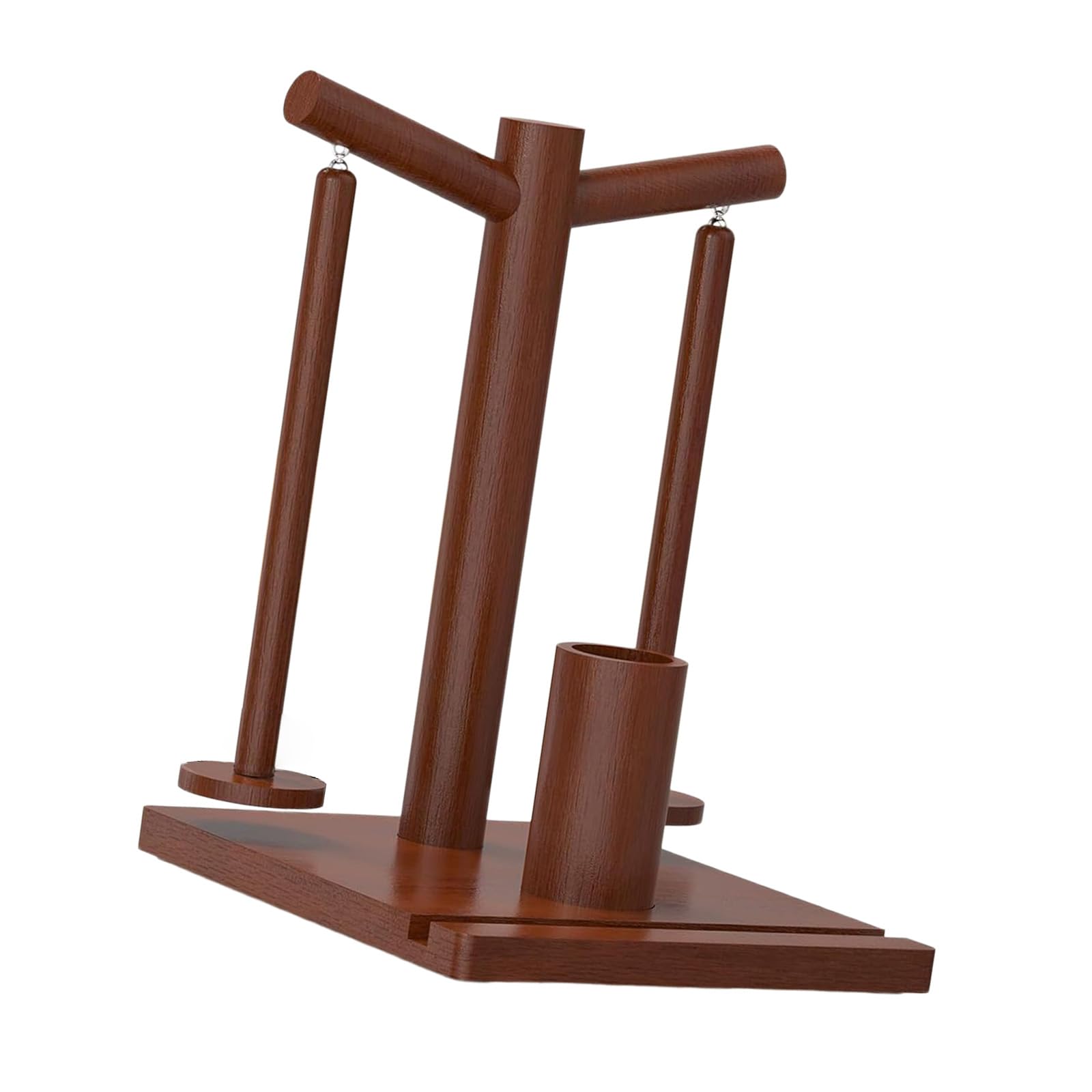 Shurhome Desktop Thread Spool Holder Multipurpose Wood Yarn Holder Wooden Dispenser for Knitting Crocheting Sewing Craft Portable Organiser