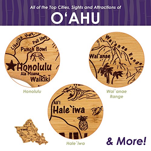 Totally Bamboo Oahu Island Destination Bamboo Serving and Cutting Board