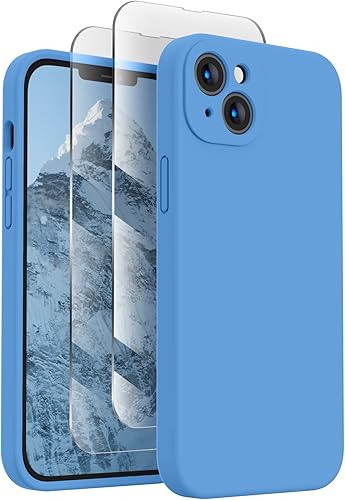 Miniatura 608 de FireNova Funda para iPhone 14 Pro, funda de silicona mejorada [protección de cámara] con [2 protectores de pantalla], forro interior de microfibra