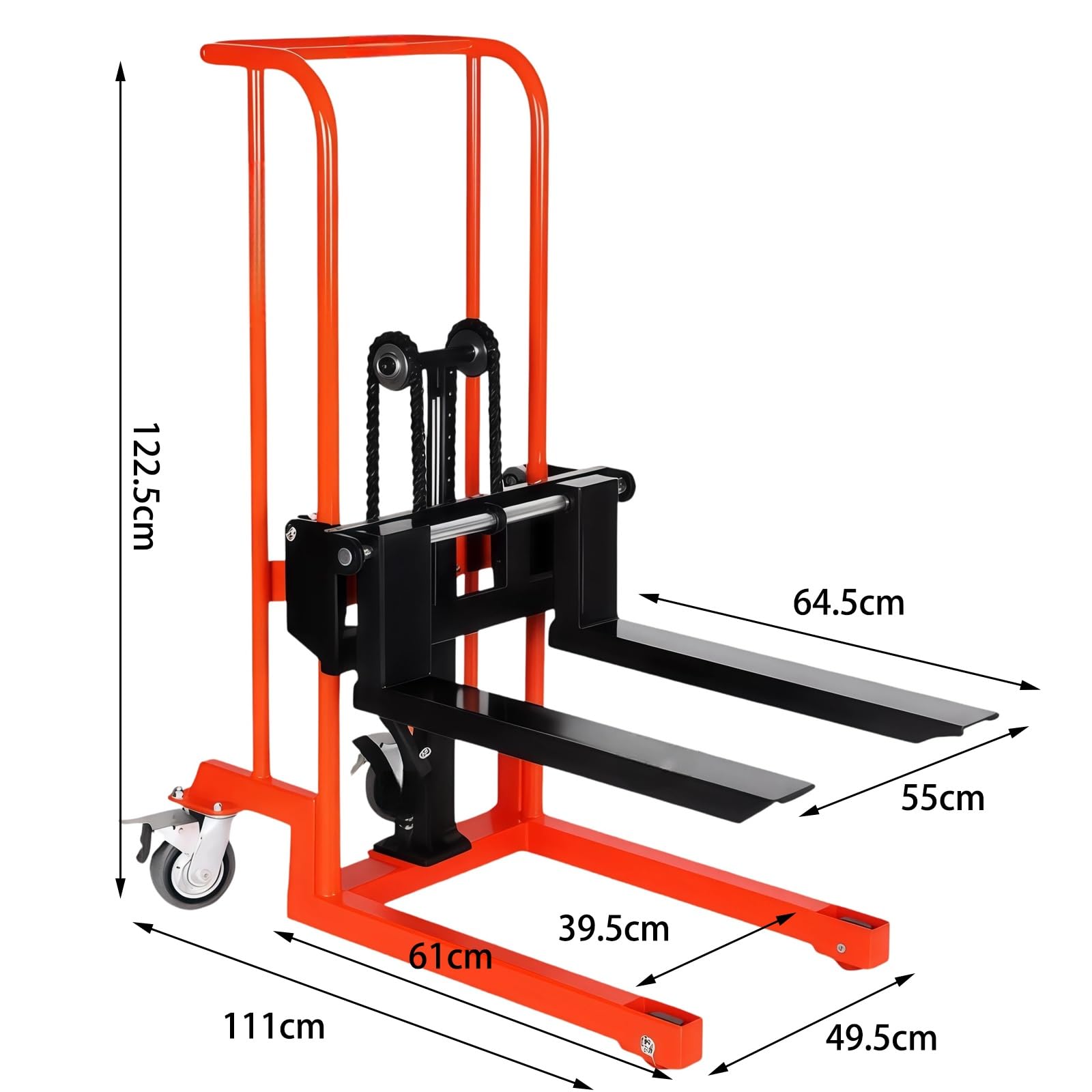 Platforma podnośnikowa Uniwersalny hydrauliczny wózek podnośnikowy kołowy z podnośnikiem widłowym 90 cm do załadunku palet i rozładunku