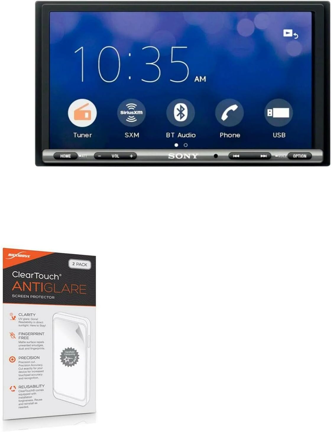 BoxWave Screen Protector Compatible with Sony XAV-AX3000 - ClearTouch Anti-Glare (2-Pack), Anti-Fingerprint Matte Film Skin for Sony XAV-AX3000