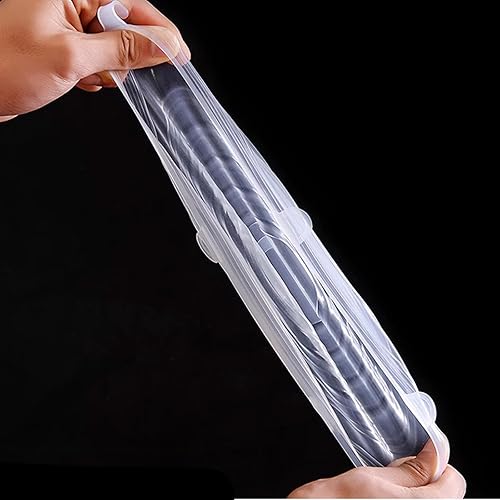 Miniatura 4 de Juego de 6 tapas de silicona elástica reutilizables para tazones, recipientes flexibles y herméticos, almacenamiento de cocina, preparación de