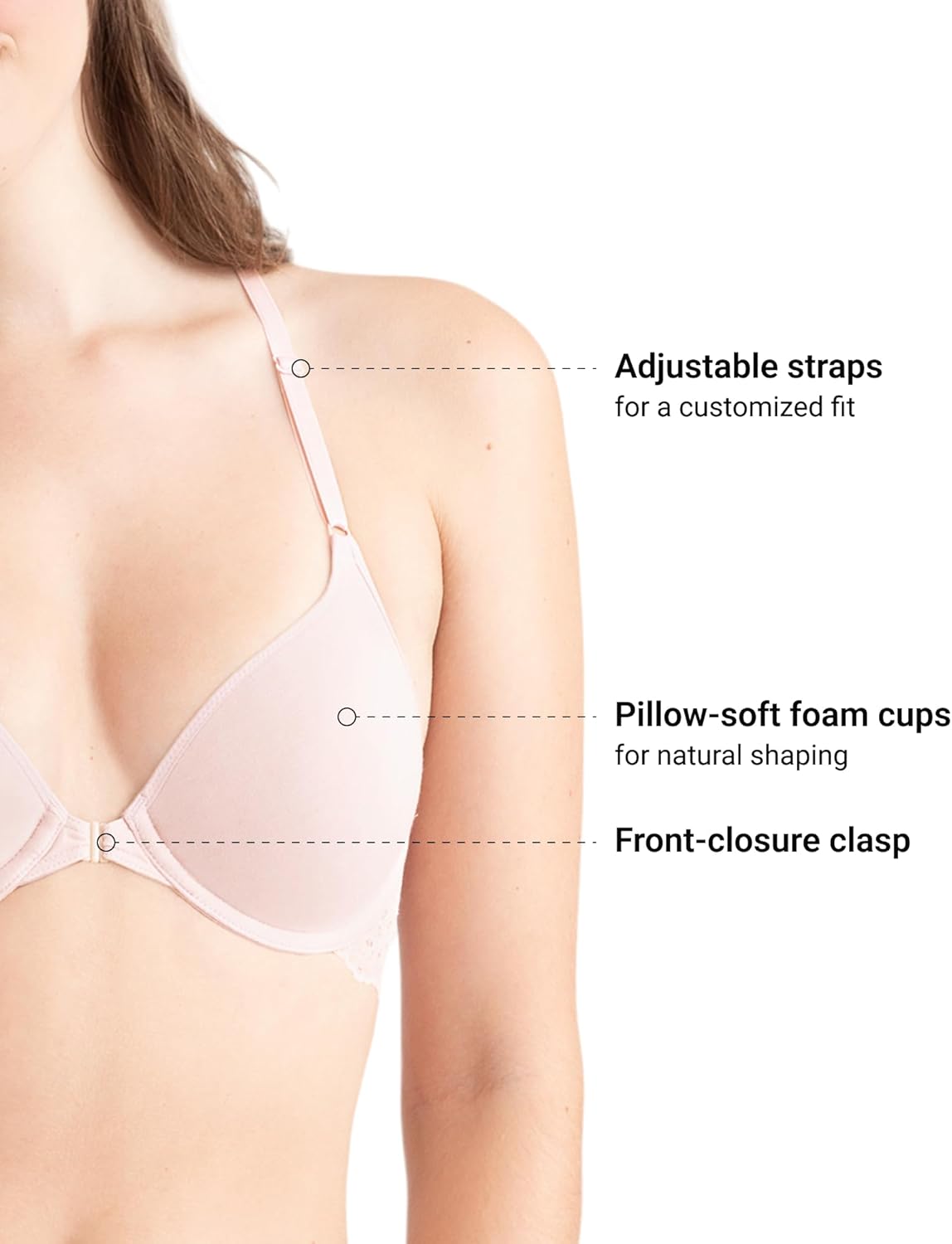 b.tempt'd by Wacoal Women's Inspired Eyelet Lightly Padded Front Close Racerback T-Shirt Bra, 953219 - Image 3