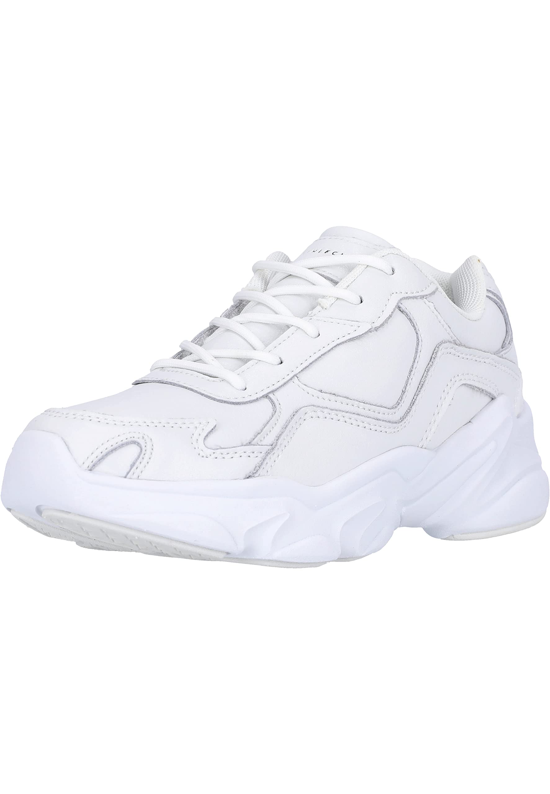 Athlecia Women's Blanc Leather Trainers Woman Chunky