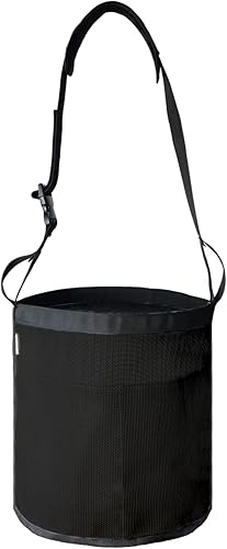 MIYABALA Bolsa de alimentación para caballos, cubo de alimentación de caballos de grano de malla de nailon con correa ajustable, cómoda almohadilla
