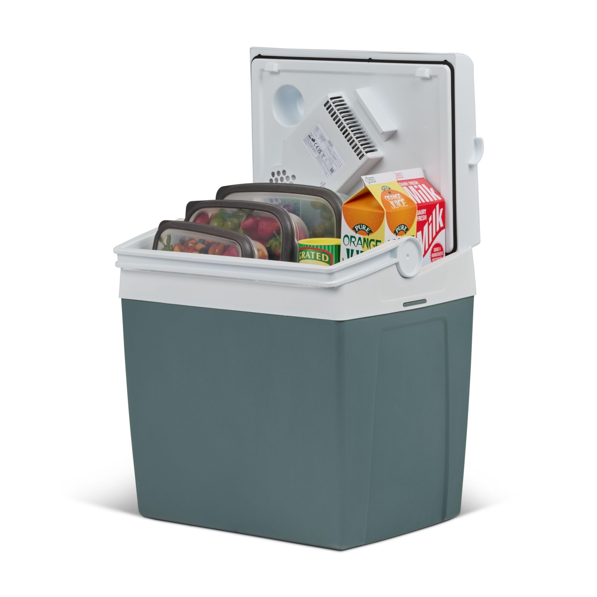 Mobicool ME24 Frigorifero Elettrico 23 Litri Grigio Mini Frigorifero 12V e 230V per Auto, Camion, Camper, Barca e Presa