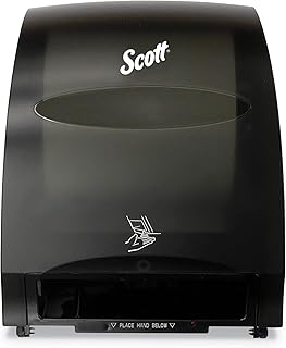 Scott 48860 Essential Electronic Hard Roll Towel Dispenser, 12.7w x 9.572d x 15.761h, Black