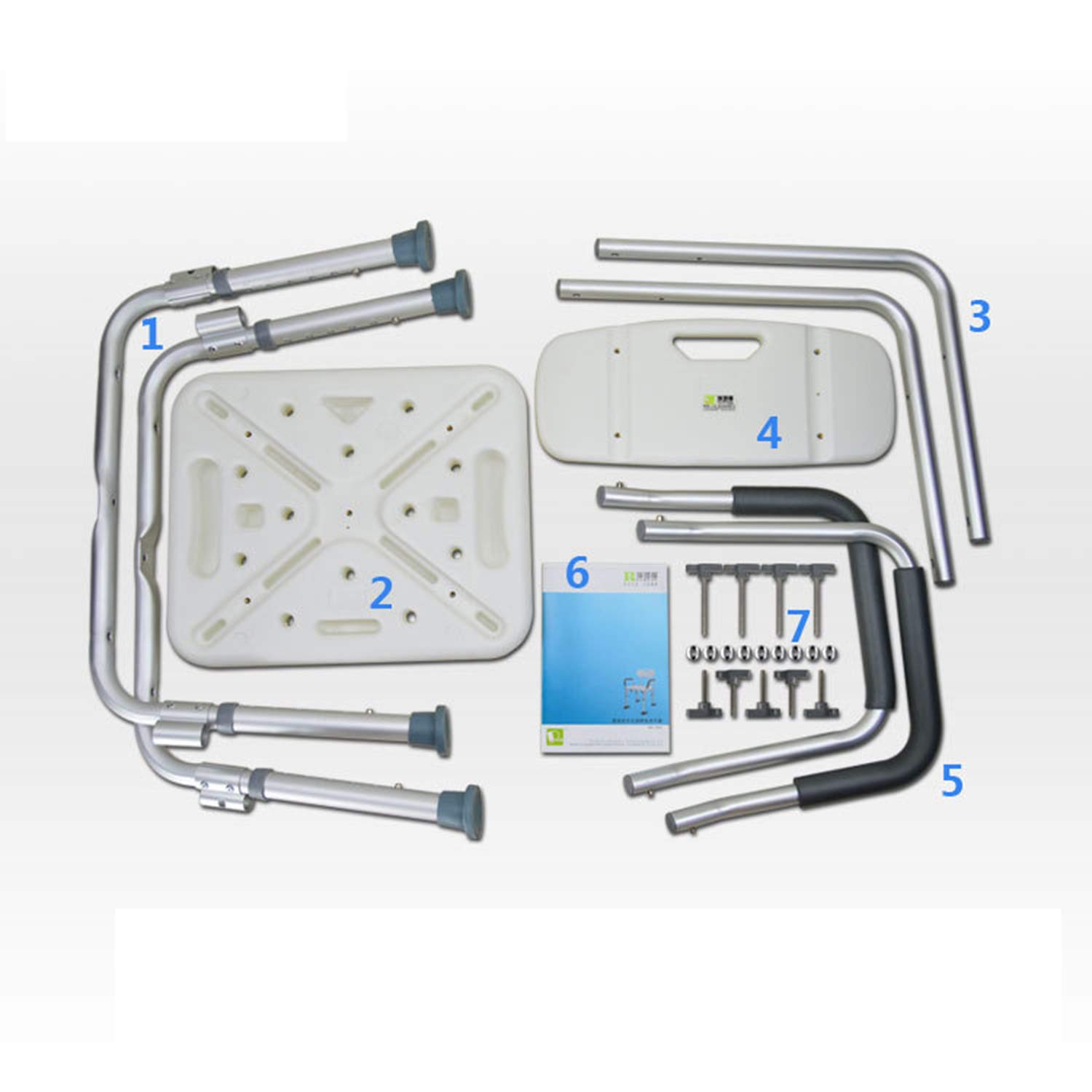 Silla De Baño, Taburete Antideslizante para Ducha Infantil, Asiento De Seguridad De Maternidad para Baño para Ancianos, Altura Regulable Blue