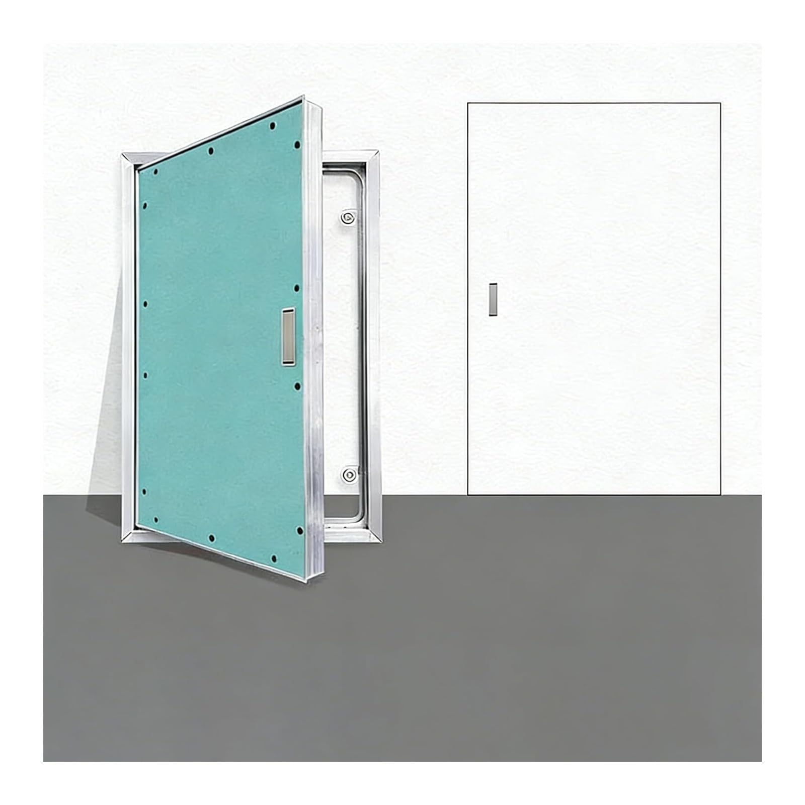HOFUNTRE Sheetrock Access Panel, Flush Hidden Design, Tool Free Install, Seamless Built in Finish for Wall Ceiling Home Office Garage(600x600mm/24x24in)