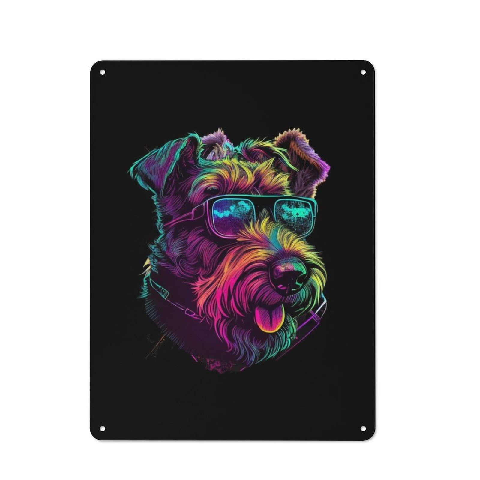 Junmoney Airedale Terrier 40X30cm Retro Tin Wall Plaque With For Pub Or Café, A Winter Wall Decor Update For Café Interior Fans