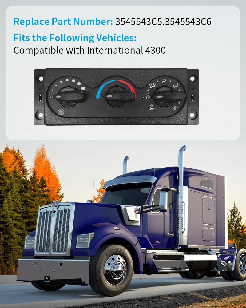 3545543C5 AC Heater Climate Control Module Compatible with 2002-2012 International 4200 4300 4400 7400 7500 7600 7700 8500 8600