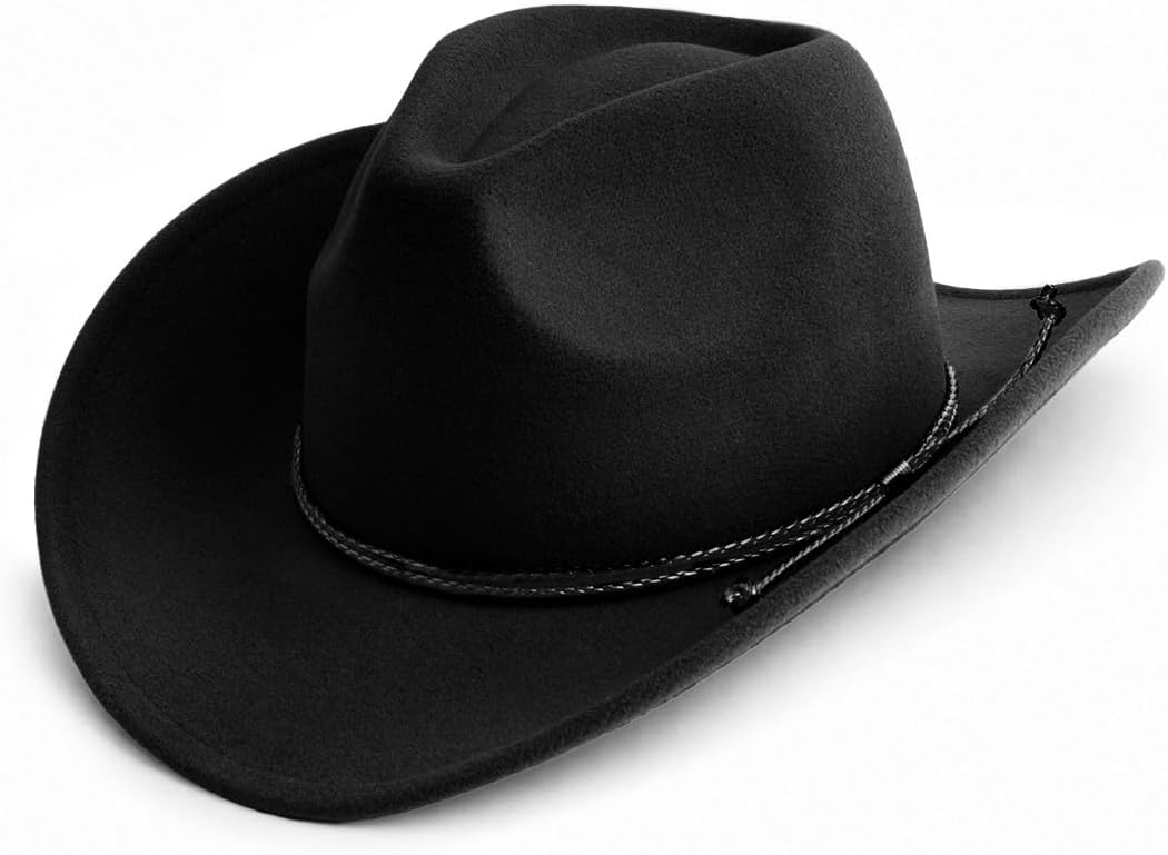 Zylioo XXL XL L Cowboy Hat for Men Women, Big Head Western Felt Cowgirl Hat