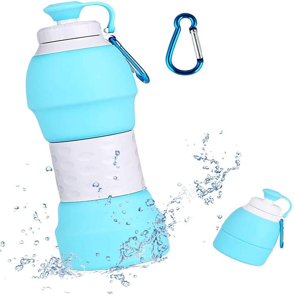 bottiglia d'acqua pieghevole per escursioni a piedi