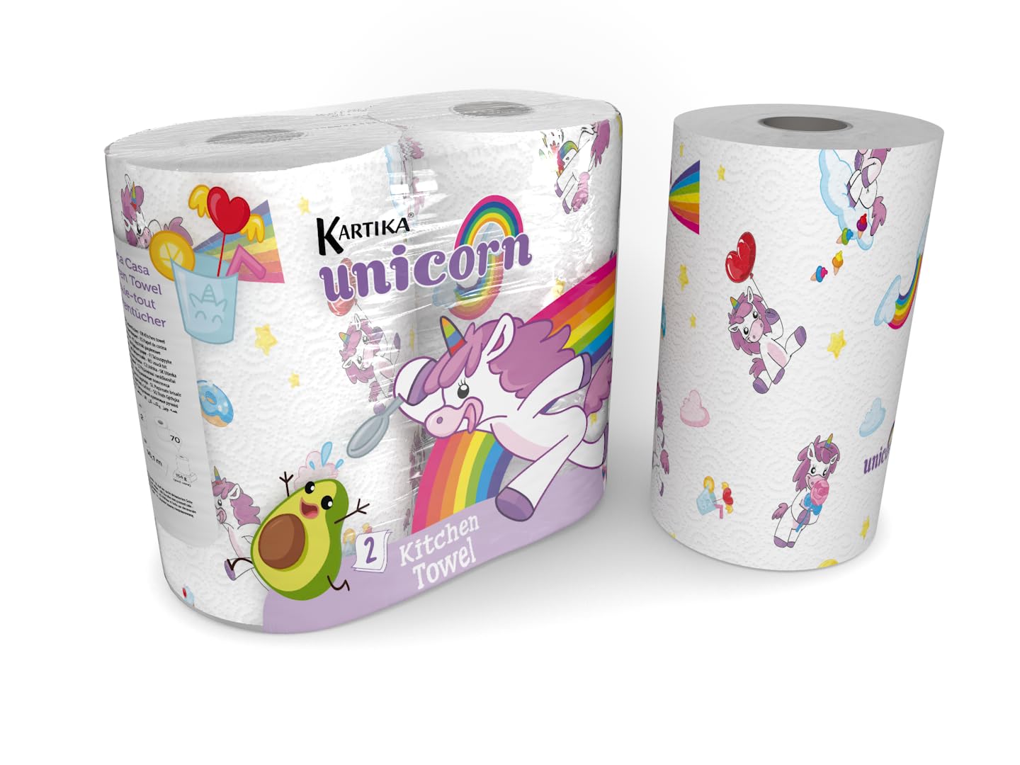 Papel casa 2x70 2 capas Karitka Unicorn