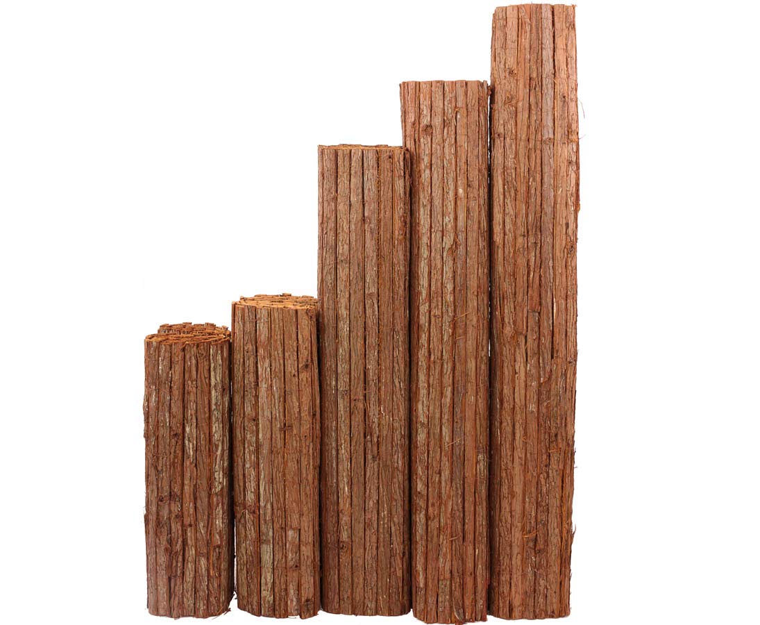 Rindenmatte Country mit doppelten Rindenstreifen von bambus-discount.com 200 x 300cm - Hohe Baumrinden Sichtschutzmatte 2m x 3m