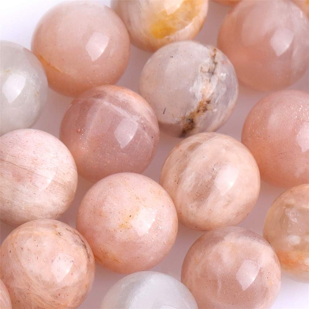 GEM-Inside Natural 8mm Sun Stone Round Gemstone Semi Precious Loose Beads for Jewellery Making 15'' - Image 3
