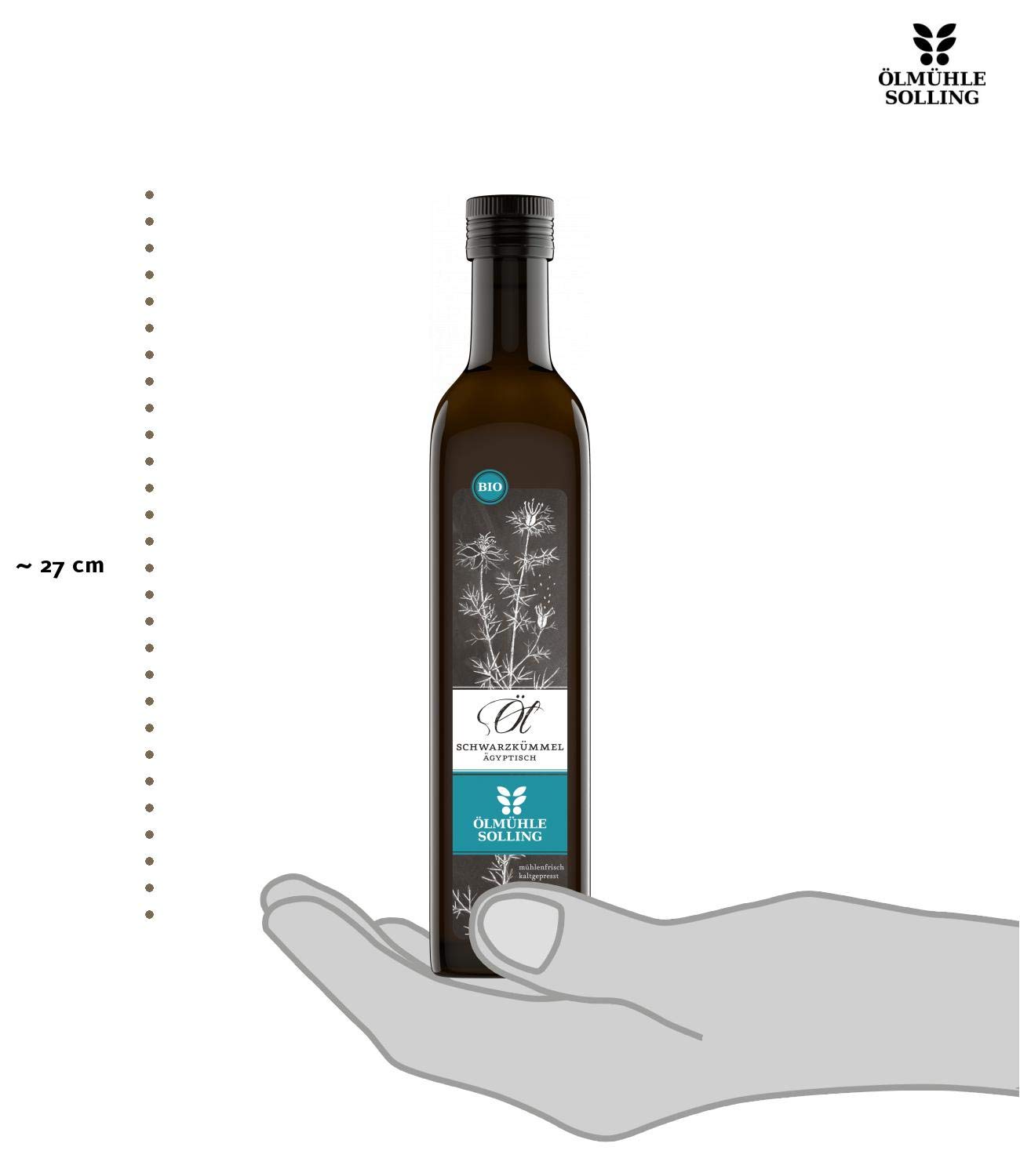 Ölmühle Solling Schwarzkümmelöl ägyptisch - Nigella Sativa - nativ - kaltgepresst - BIO, 1er Pack (1 x 500 ml)