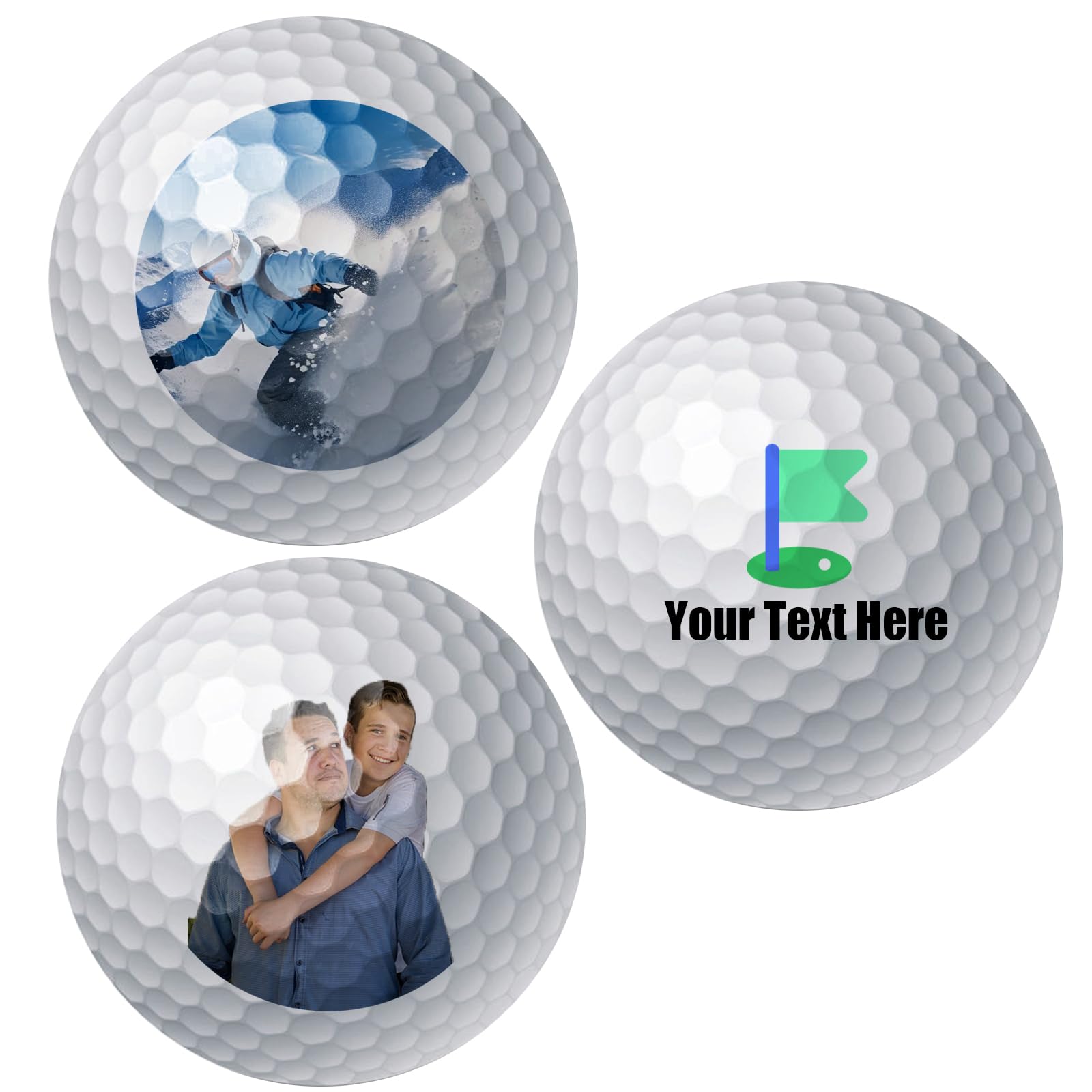 Personalised Golf Balls with Image and Text, Funny Golf Gifts (3) (3)