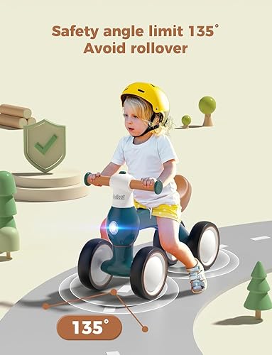 Miniatura 4 de SLIDBEAT Bicicleta de equilibrio para bebés de 1 a 2 años de edad, bicicleta para niños pequeños, sin pedales, juguetes de paseo en bicicleta con