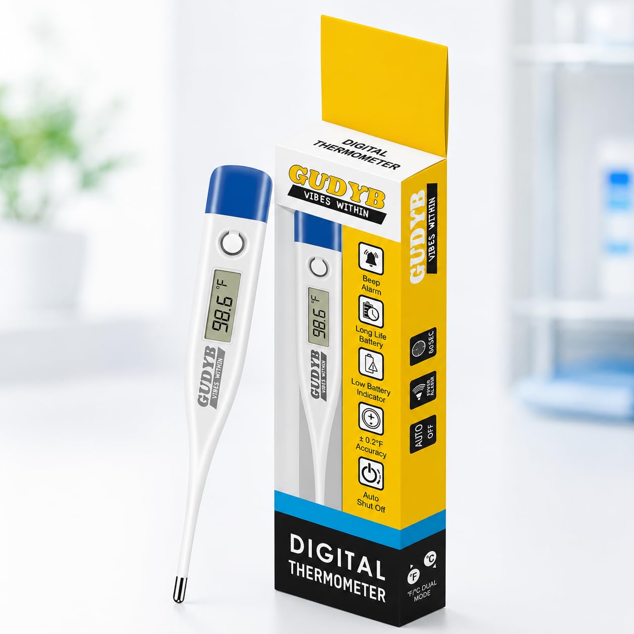 Digital thermometre for all ages |one touch operation | quick measurement | 100% accurate, mercury free | Made in Bharat (pack of 2)-image-48