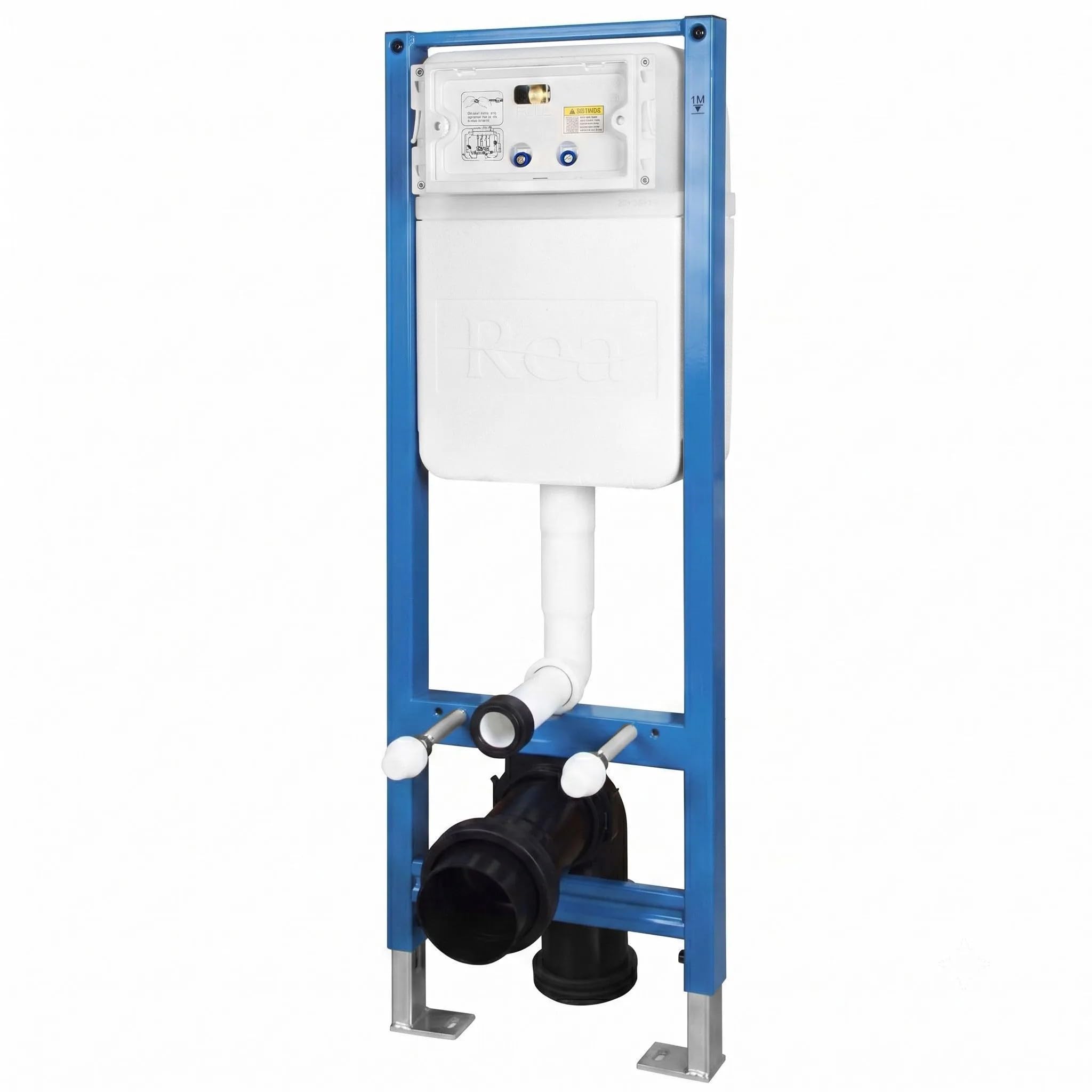 Rea - Stelaż Zestaw Podtynkowy Slim 024n Do Mis Wc Z Przyciskiem T Stal Szczotkowana - 22x35,2x106,2 cm
