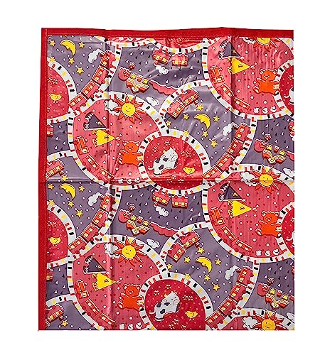 Image of EcoSoft Plastic Sheet,PVC Sheet for Kids,Rubber Sheet for Babies,Bed Wetting Protector(90 x 135 cm) (Pink Cow)