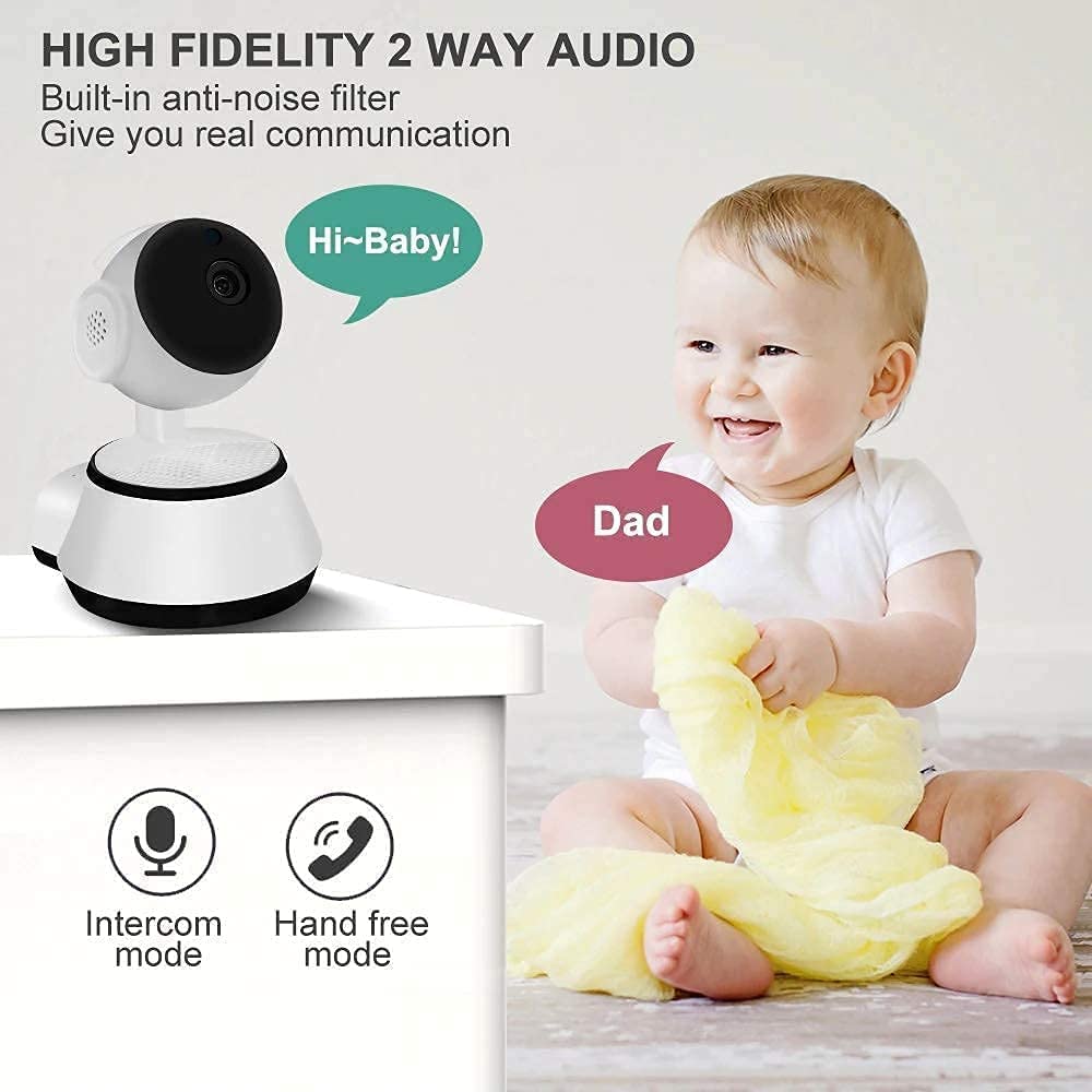 360° WiFi Smart Security Camera 1080P Full HD | Wireless CCTV with Night Vision Motion Detection Two-Way Audio Video for Home Office Baby Monitoring 2