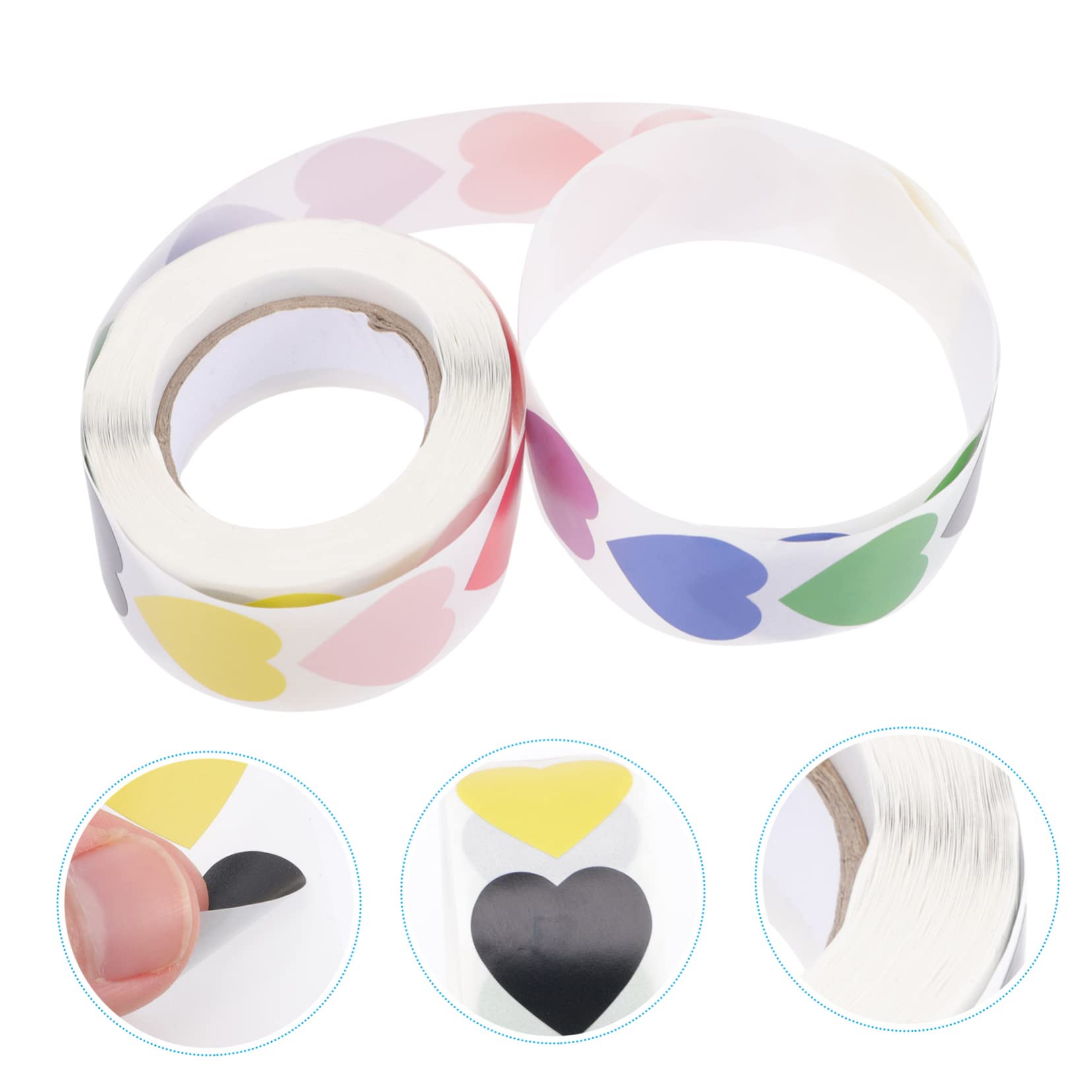 LALAFINA 4500pezzi Etichette Adesive Forma Di Cuore Per Decorazioni Di Matrimonio Regali e Buste Confezione Facile Da Applicare e Resistente Per Ogni Occasione