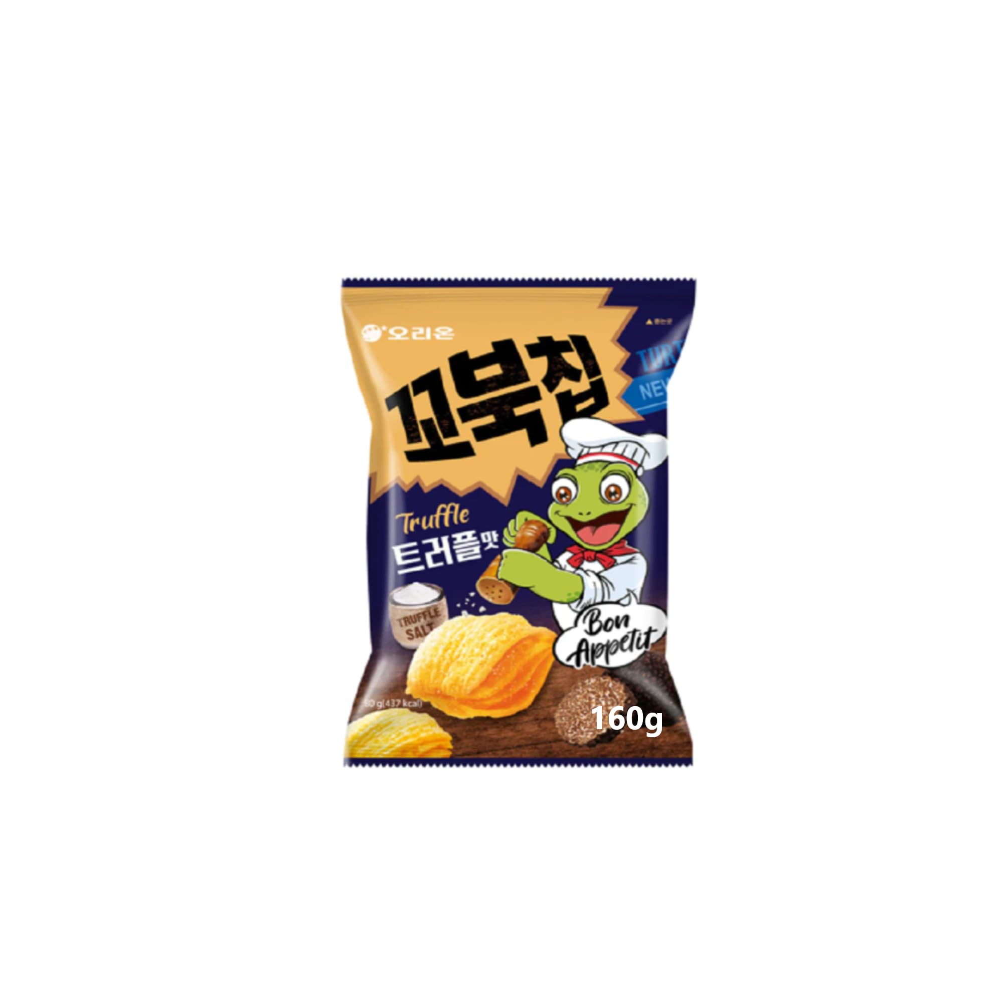 Orion Turtle Chip Spicy Flavors Combination/Netflix Movie Night K-Snack Party Sets / 2024 New Flavors (Truffle 160g x 1)