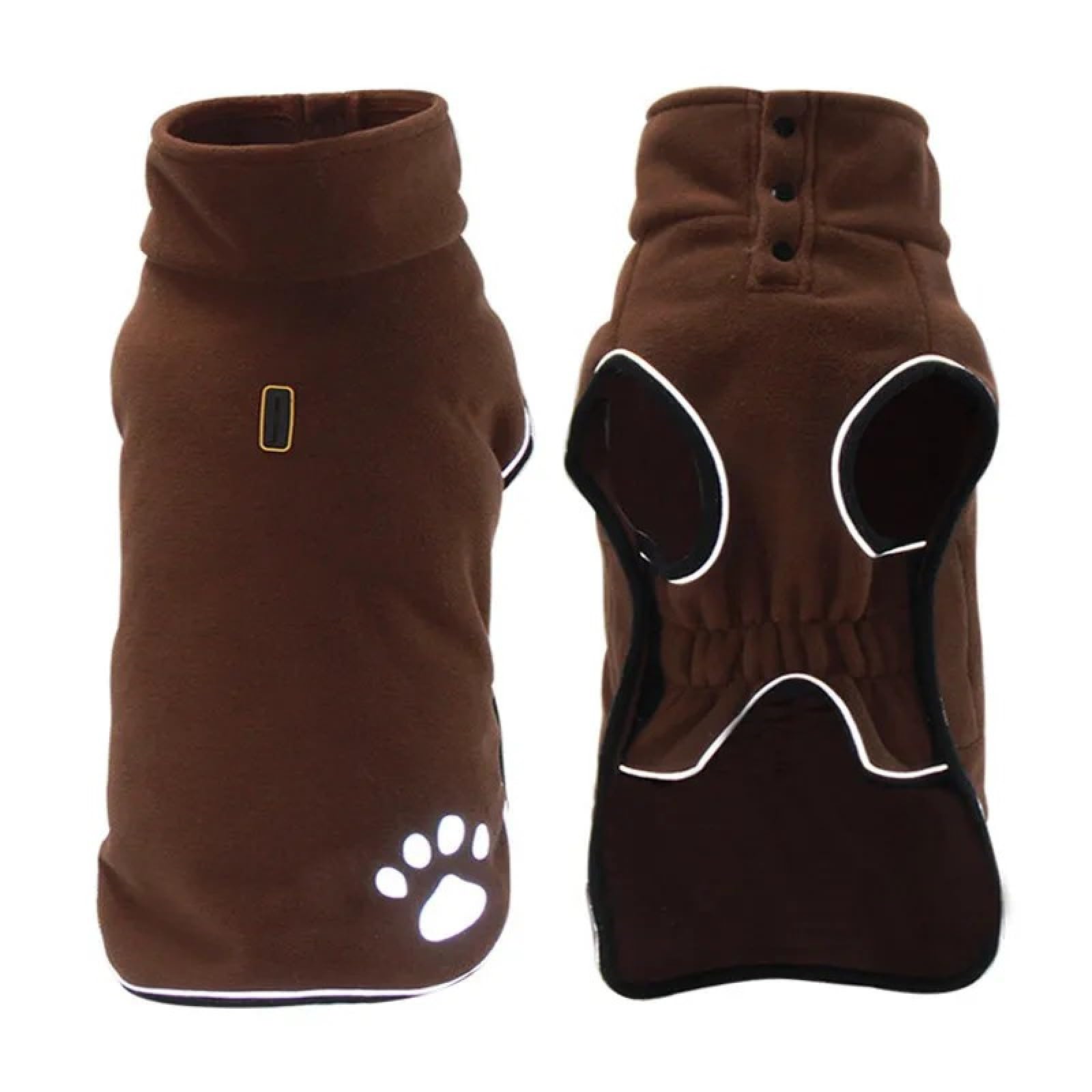 Manteau chaud pour chien grand format 3XL imperméable et réfléchissant marron
