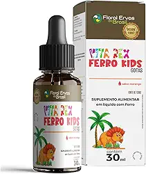 Vitamina Infantil Ferro Kids em Gotas Sabor Morango 30ML