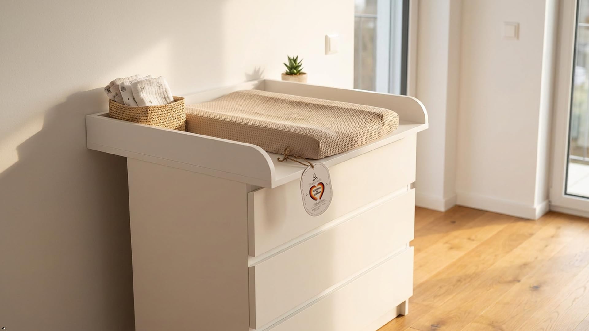 Shefa Kids 800 - Cambiador universal compatible con cómodas Malm, Hemnes y Nordli, color blanco