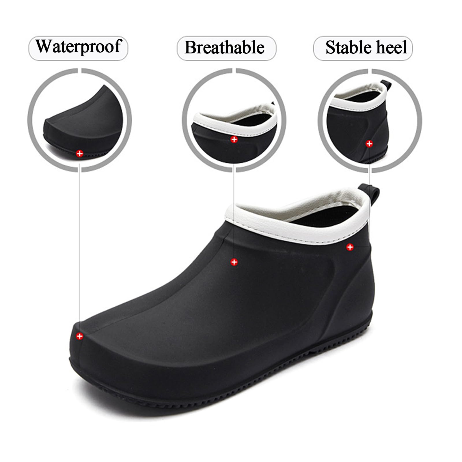 Stivali da Pioggia Donna Impermeabili Stivali Scarpe da Pioggia Scarpe da Giardinaggio Antiscivolo Scarpe