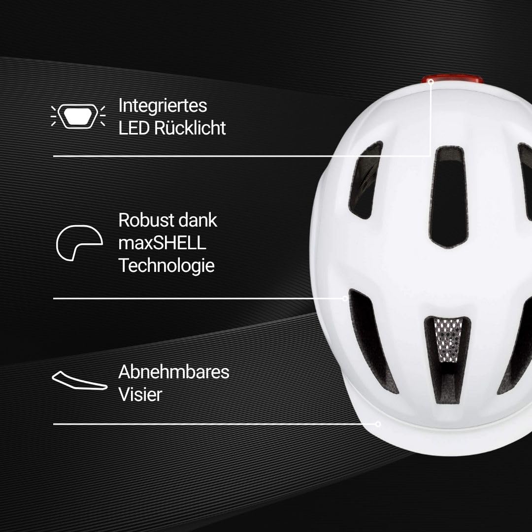KED Pedalon Fahrradhelm Erwachsene – In-Mold E-Bike Helm Mit FIDLOCK Magnetverschluss, LED-Rücklicht, Insektenschutznetz Und 4TEX Rotationsschutz
