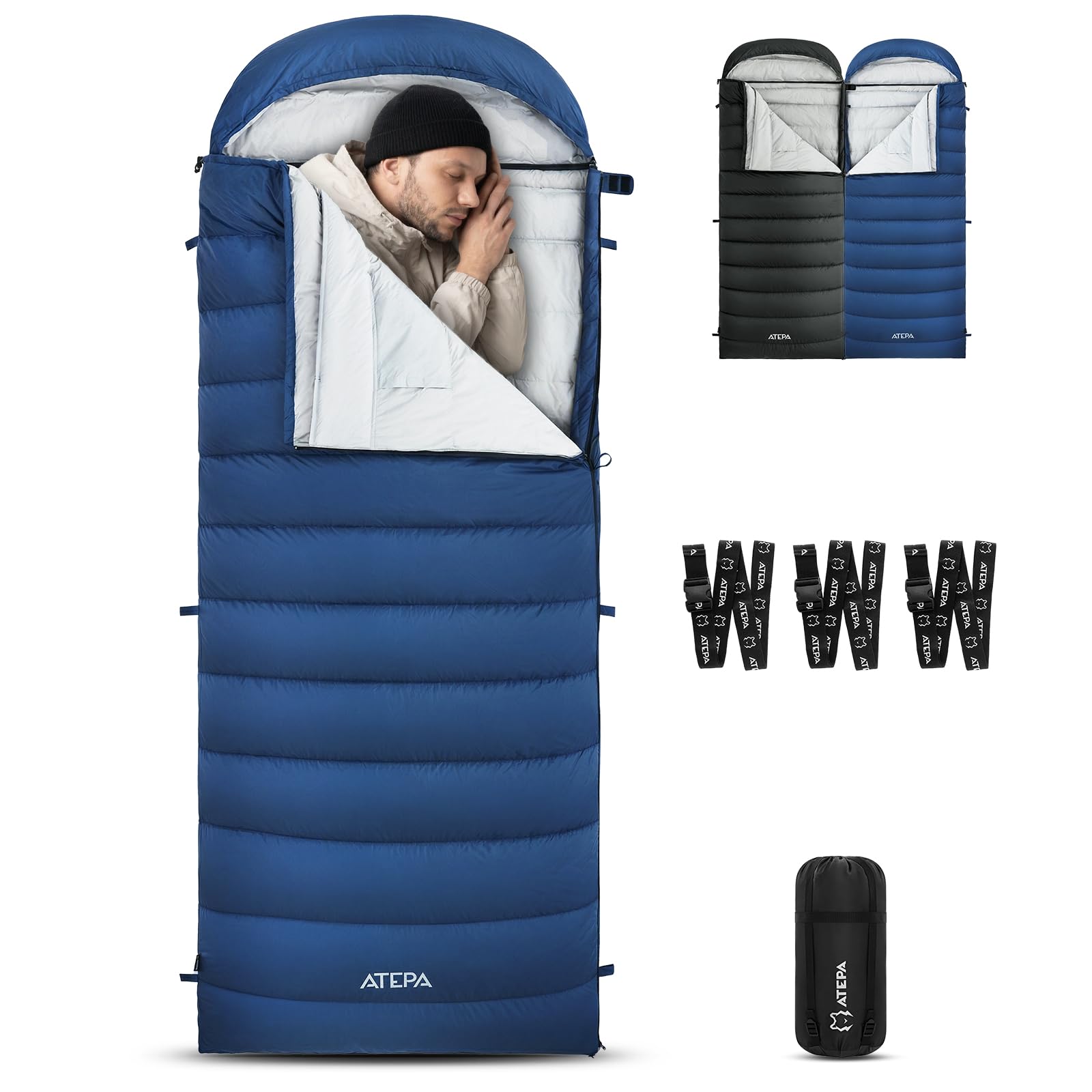 ATEPA 3-in-1 Hybrid Down Sleeping Bag