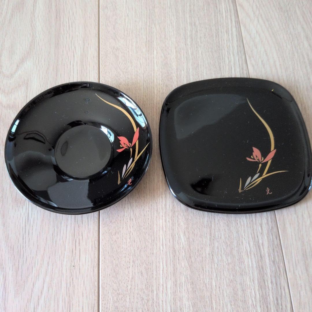 Amazon.co.jp: 輪島塗 10枚セット茶托5客銘々皿5客セット 象彦 山中塗