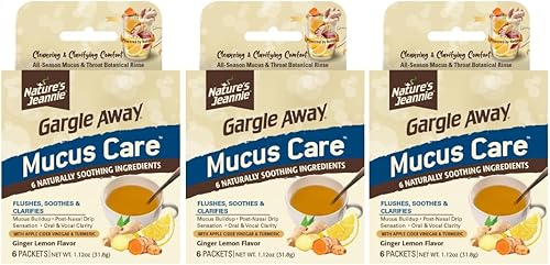 Miniatura 9 de Gargle Away by Nature's Jeannie All Natural Mucus Care - Calma el moco, el goteo posnasal, la tos persistente, 6 paquetes, sabor a limón y jengibre