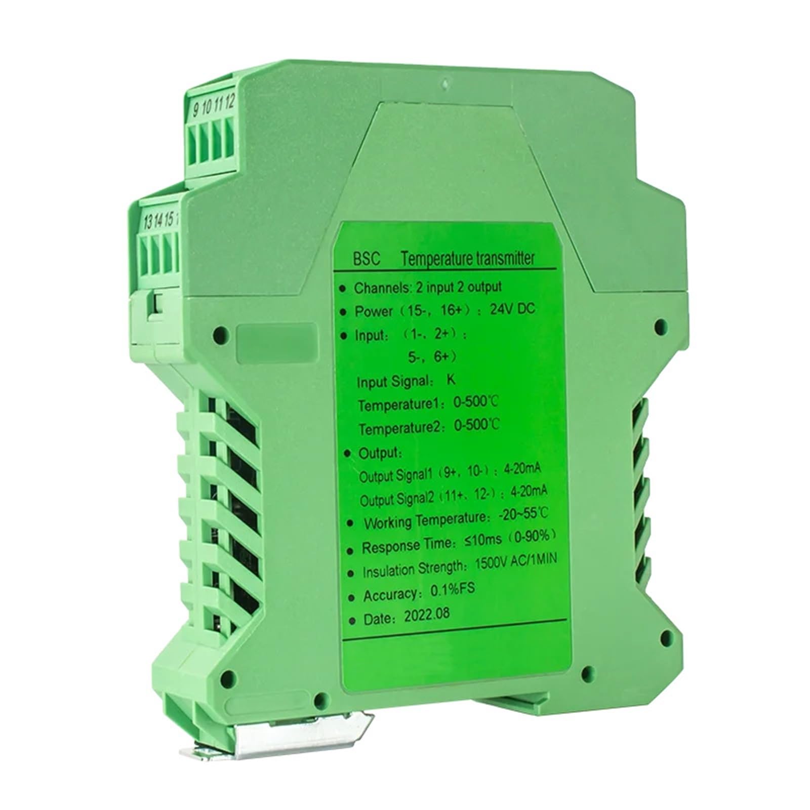 Convertidor K a RS485 transductor de temperatura termopar K 0-1000C modbus RTU para PLC 7