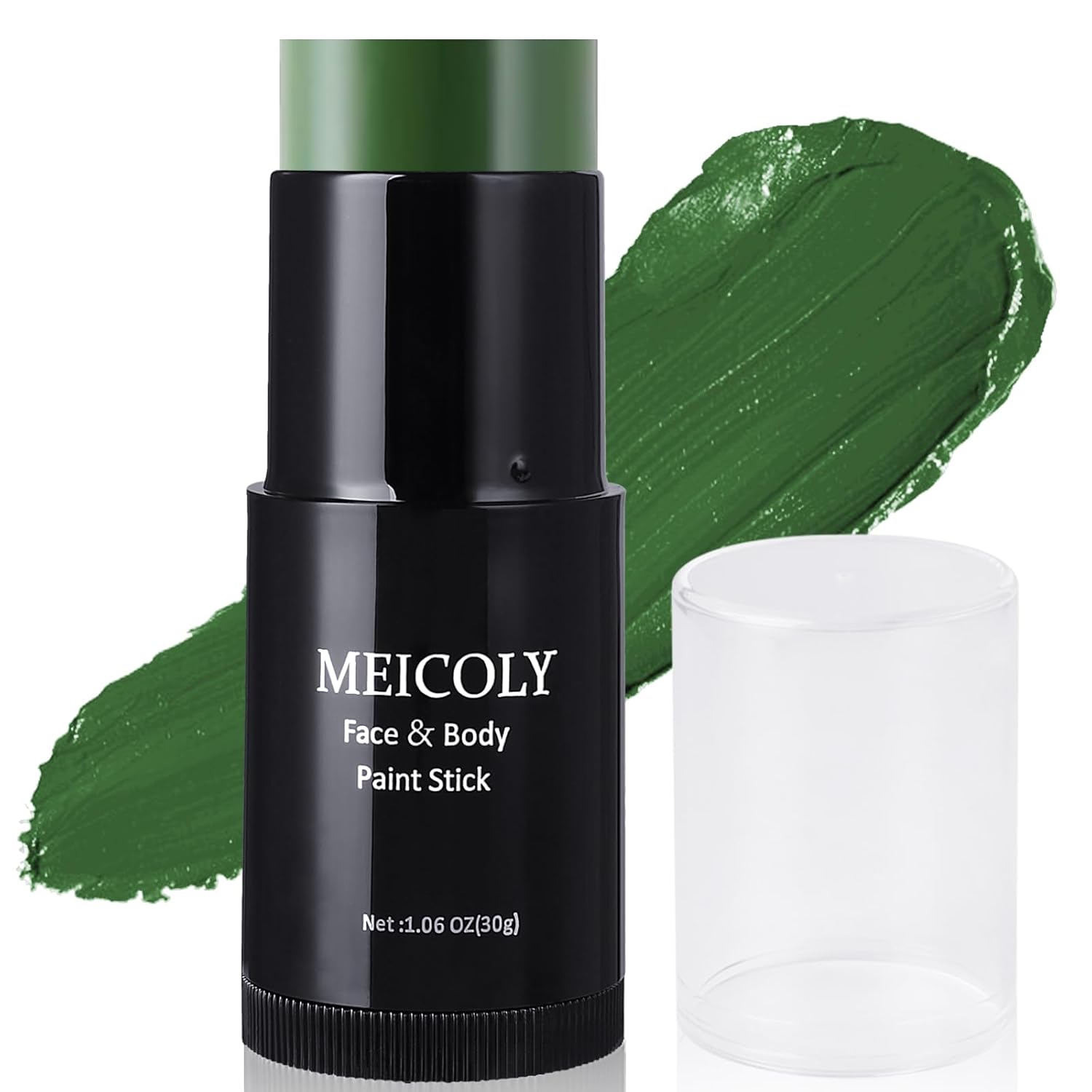 MEICOLY Witch Green Face Body Paint Stick(1.06 Oz),Hunting Camo Stick,Cream Gamora Hulk Face Paint,Waterproof Green Eye Black for Sports,Halloween Facepaint SFX Christmas Grinch Cosplay Makeup,Green MEICOLY Witch Green Face Body Paint Stick(1.06 Oz),Hunting Camo Stick,Cream Gamora Hulk Face Paint,Waterproof Green Eye Black for Sports,Halloween Facepaint SFX Christmas Grinch Cosplay Makeup,Green
