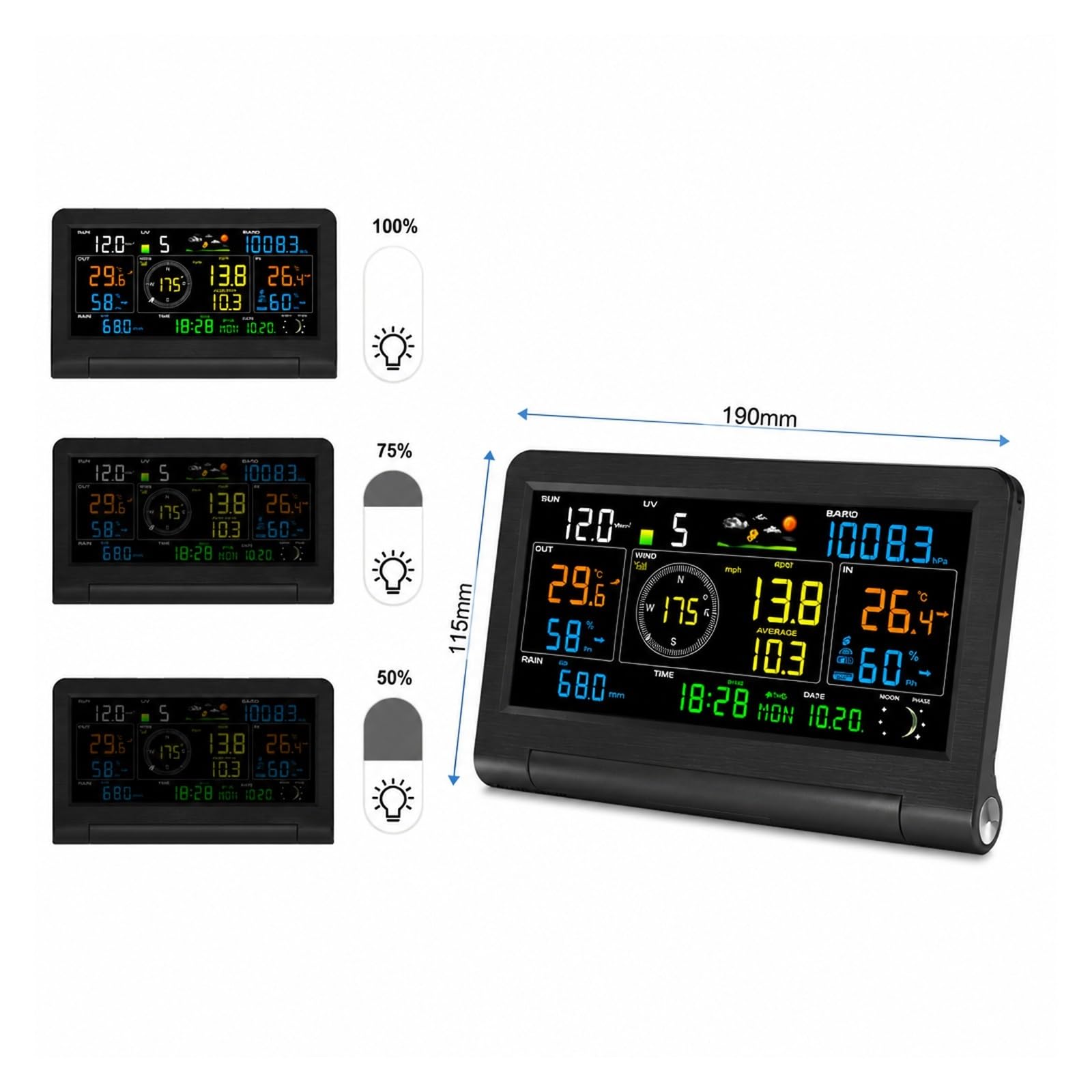 Pluviometro, Stazione Meteorologica WiFi Wireless 14 in 1 WS0355