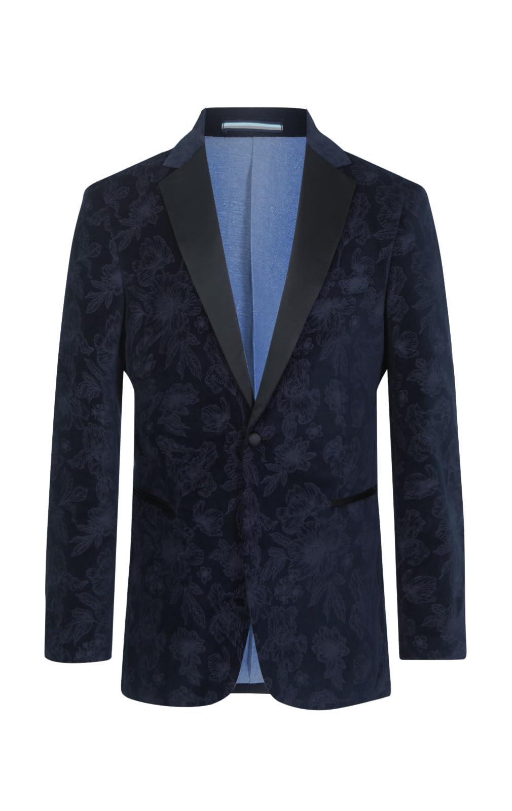 Dobell Men's Tuxedo Jacket - Velvet - Navy - 50R