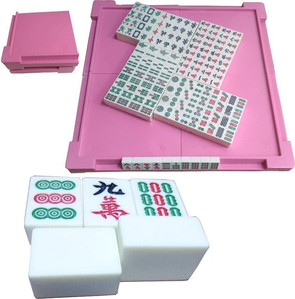 Pakiet gier Zestaw Mahjong Mini 27mm Mahjong Zestaw Mahjong Gra na imprezę Tradycyjna gra z Mini stołem