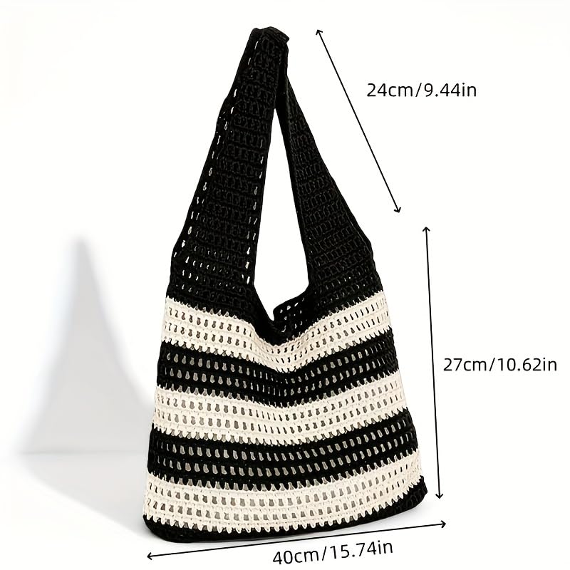 Bolso de mano tejido artesanal para mujer miniatura 4