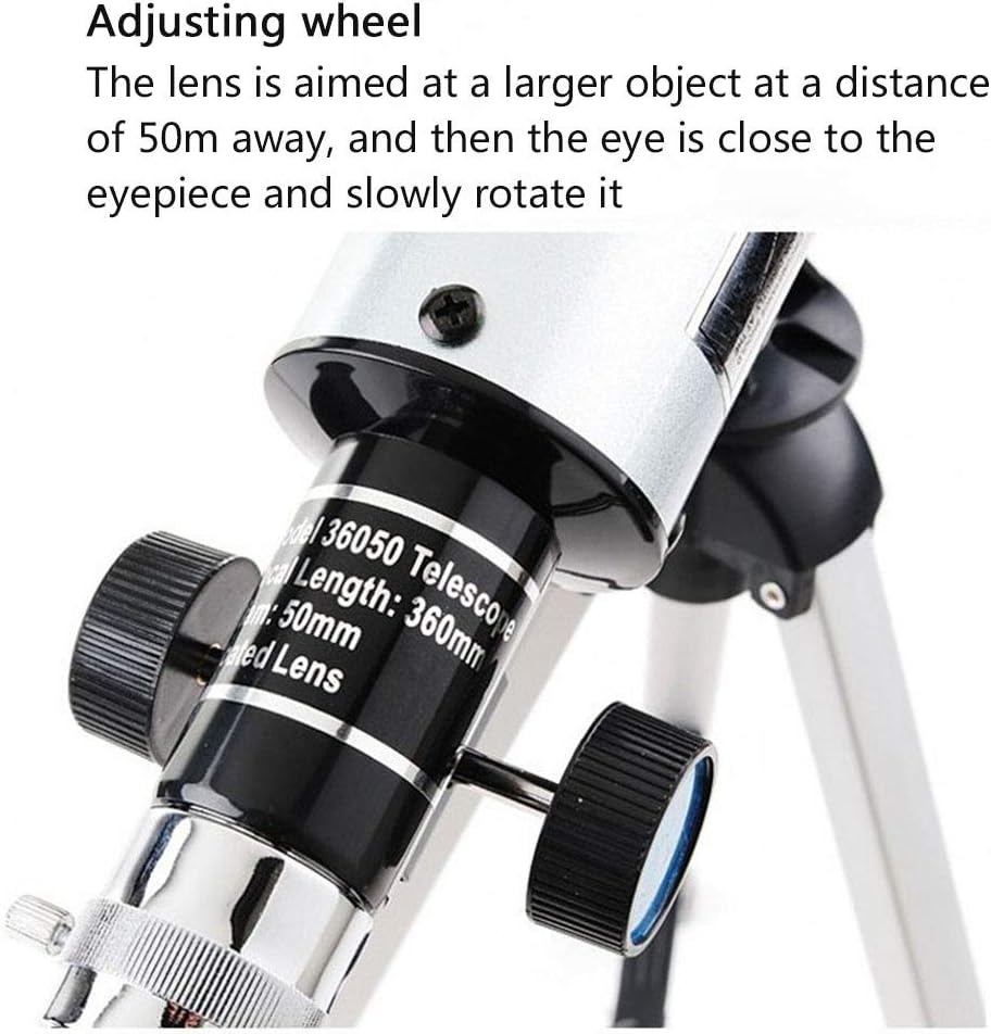 Telescope with Tripod Finderscope Portable Beginner Telescope with 2 Eyepieces Travel Telescope