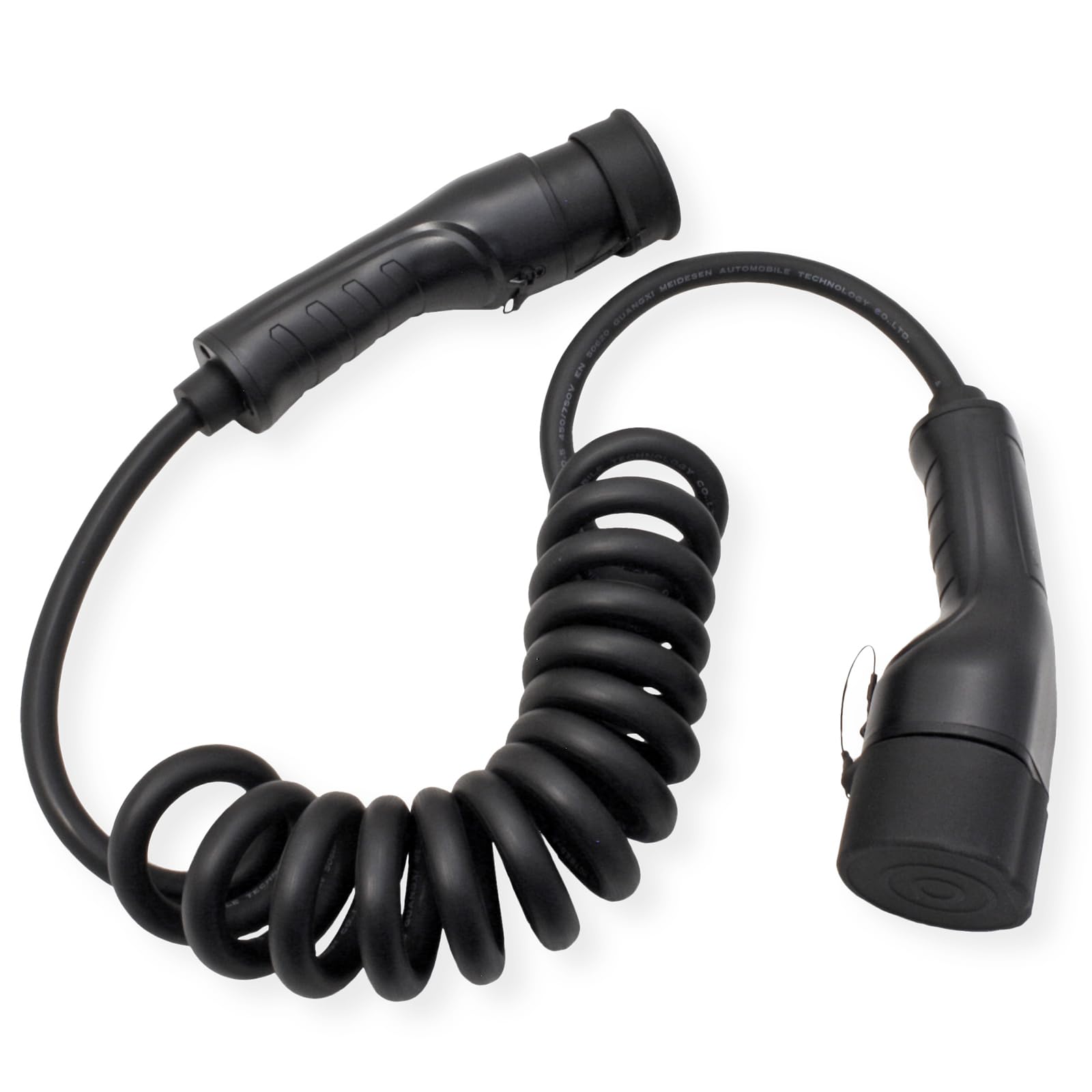 ROLINE Câble de Recharge Voiture électrique type2, monophasé, 250VAC (1P+N+E), 32 A, 7,4 KW, câble spiralé, 3 m