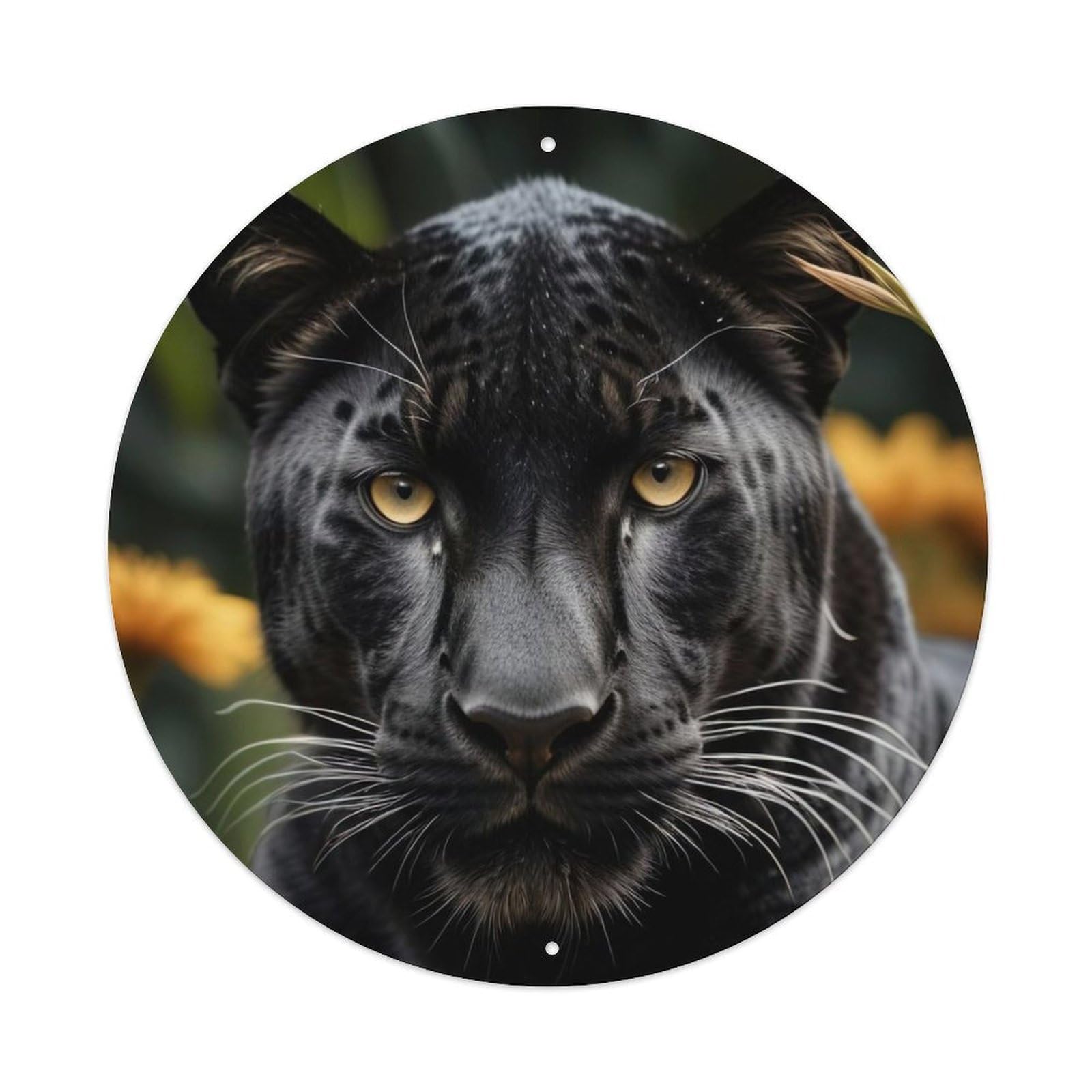 Animal Artwork Leopard in The Bush Metal Tin Sign