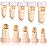 BBTO 10 Pcs Mallet Finger Splint, 5 Sizes Finger Support Brace Stabilizer Straightener Plastic Fingertip Protectors Arthritis Knuckle Immobilization for Thumb Pinky Middle Index Ring(Beige)