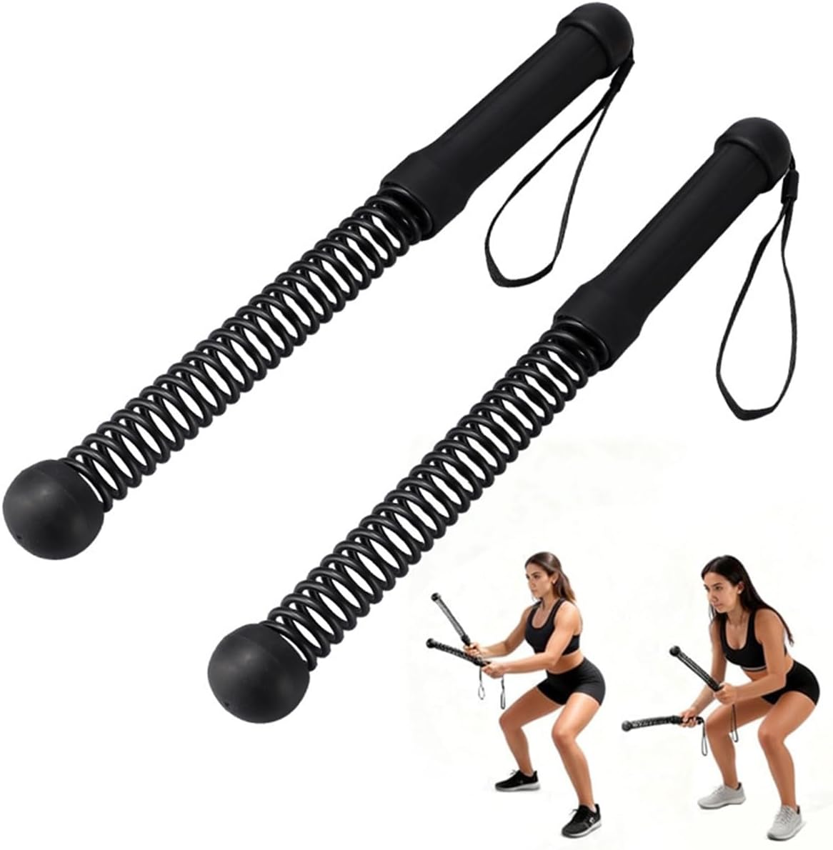 Weighted Ropeless Battle Ropes, Portable Battle Ropes for Home Gym, 2PCS Cordless Battle Rope for Home Gym, HIIT, Strength, Quiet Portable Training Rope, Workout Ropes Versatile Fitness Equipment