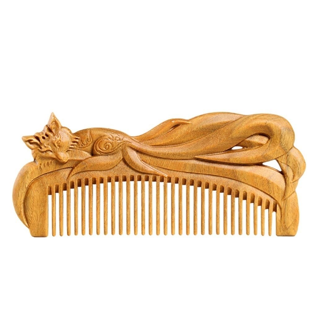 Peruka Grzebień Wooden Fine-toothed Comb for Home Massage Comb for Women's Curly Hair Comb for Men's Short Hair Duże grzebienie do włosów