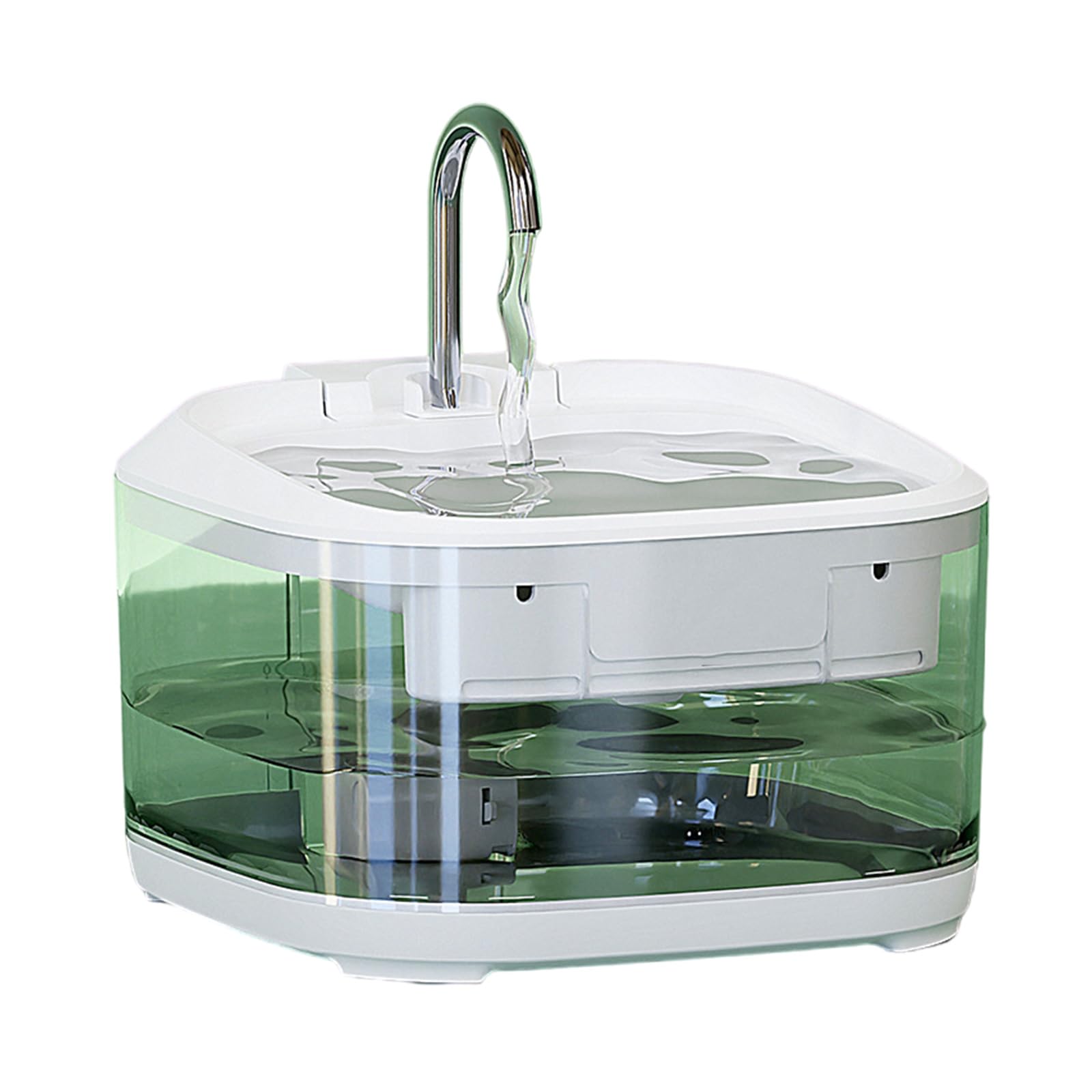 Dispensador de agua para gatos con cuenco de acero inoxidable de filtración, fuente de agua de bajo ruido para circulación automática de agua, fuente de agua para mascotas